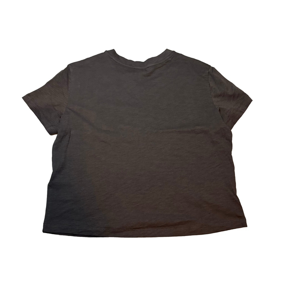 Madewell Soft Slub Boxy Cropped Tee Charcoal Pima Cotton XXS NWT - Picture 5 of 7